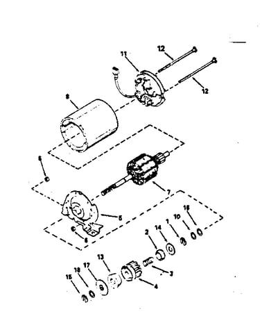 Electric starter motor no. 34934