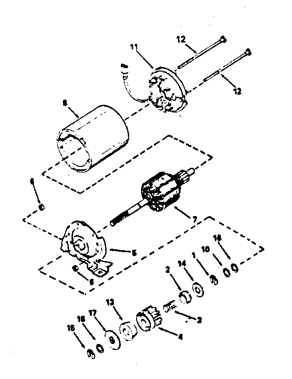 Electric starter motor no. 34934