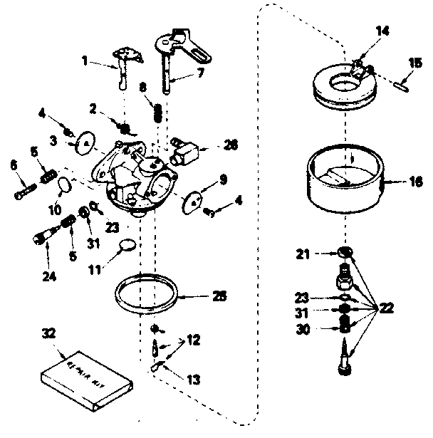 Carburetor no. 632113