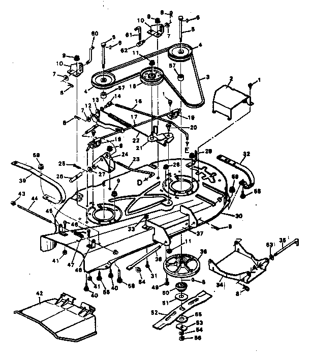 Blade housing lower half