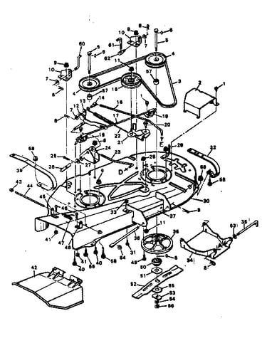 Blade housing lower half