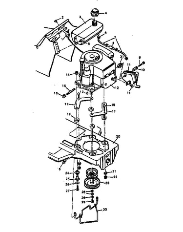 Replacement parts engine mounting