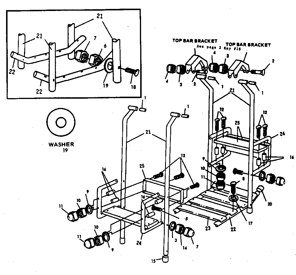 Lawn swing hanger assembly