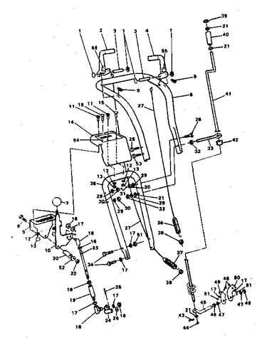 Upper handle assembly repair parts