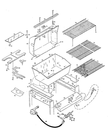 Grill and burner section