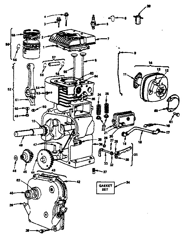 Cylinder and crankcase