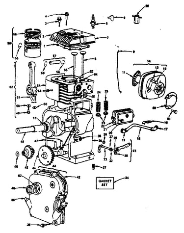 Cylinder and crankcase