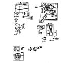 Briggs & Stratton 130400 TO 130499 (0102 - 0102) carburetor and fuel tank assembly diagram