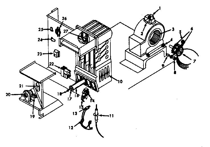 HEATING SECTION AND BLOWER