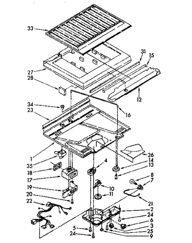 Compartment separator and control parts