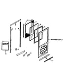 Replacement parts / half panel with x in lower panel