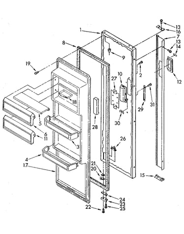 Refrigerator door parts