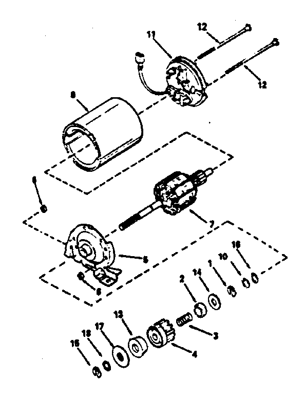 Electric starter motor