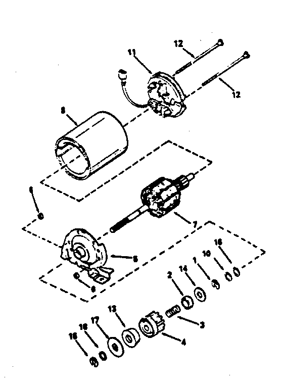 Electric starter motor no. 34934