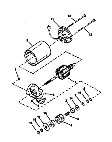Electric starter motor no. 34934