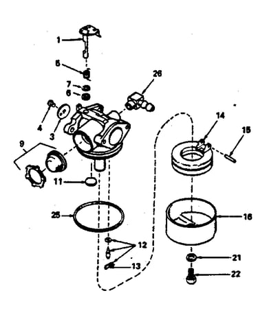 Carburetor no. 632078
