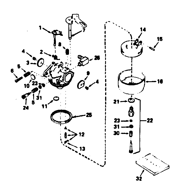 Carburetor no. 632107