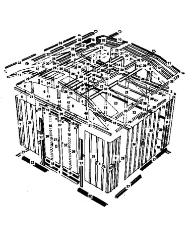Model no. 697.684331 10'x9' storage building