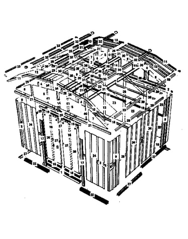 Model no. 697.684330 10'x9' storage building