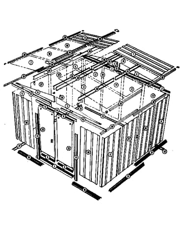 Model no. 697.685361 10'x9' storage building