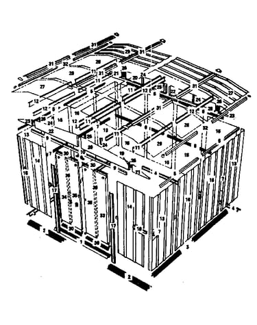 Model no. 697.686411 10'x9' storage building