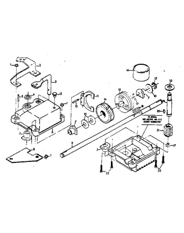 Gear case assembly part number 86617