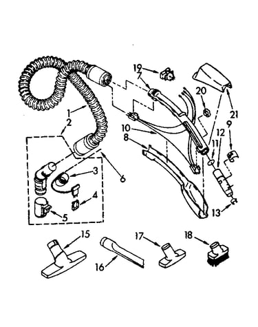 Hose and attachment parts
