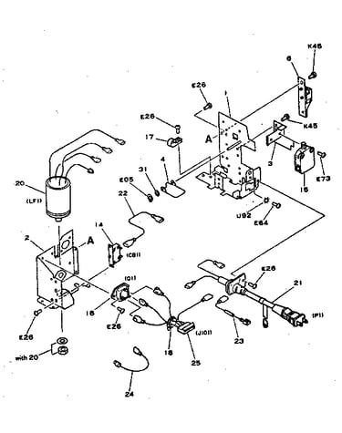 Figure 120a power cord terminal assembly (100v)