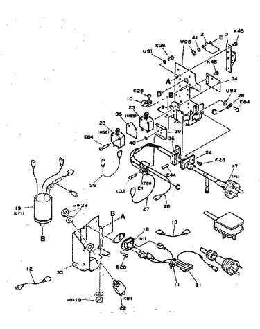 Figure 122 power cord terminal assembly (220/240v)