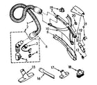 Kenmore 1162645087 hose and attachment parts diagram