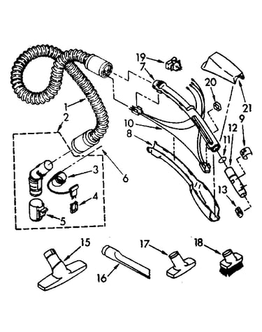Hose and attachment parts