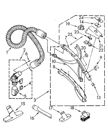 Hose and attachment parts