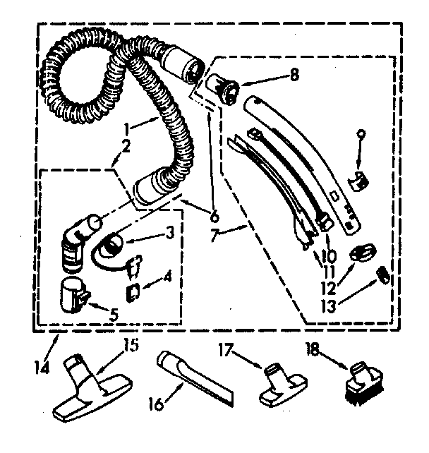 HOSE AND ATTACHMENT PARTS