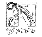 Kenmore 1162841080 hose and attachment parts diagram