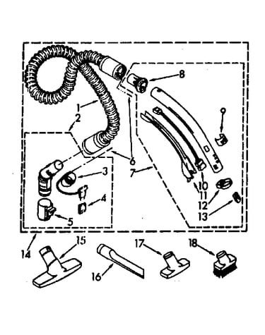 Hose and attachment parts