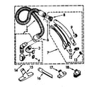 Kenmore 1162843080 hose and attachment parts diagram