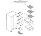 Kenmore 2538589181 shelves diagram