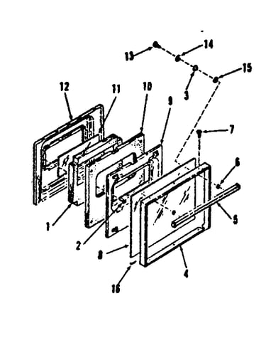Lower oven door section