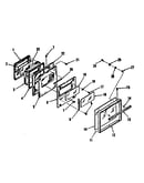 Upper oven door section