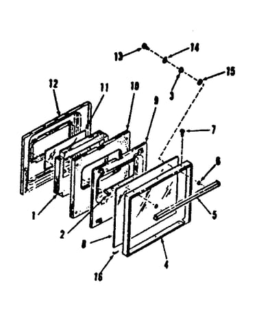 Lower oven door section