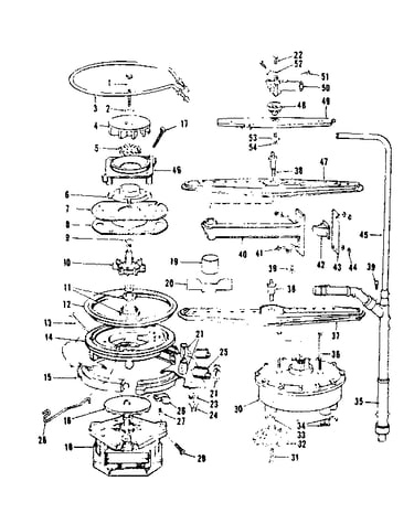 Motor, heater, and spray arm details