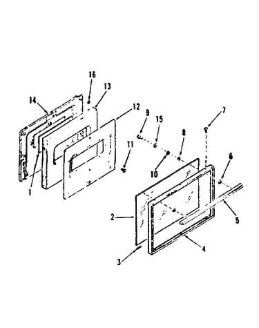 Oven door section