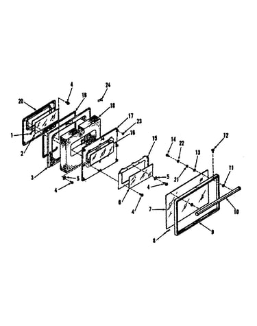 Oven door section