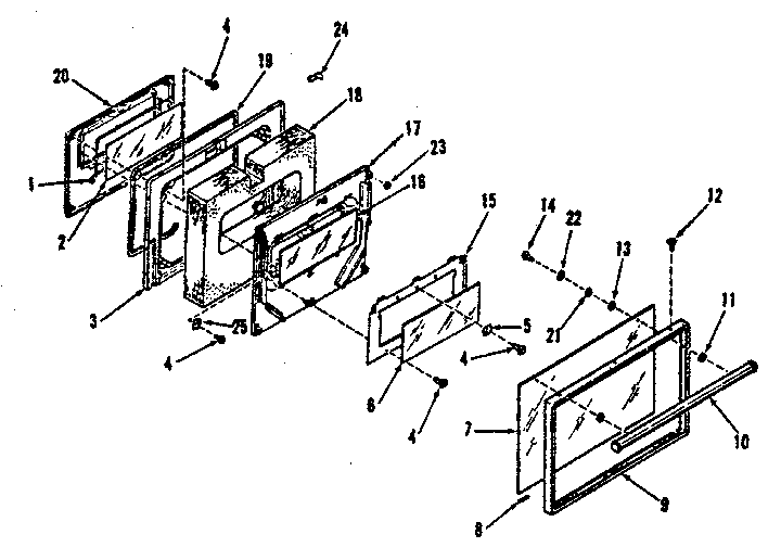 Oven door section
