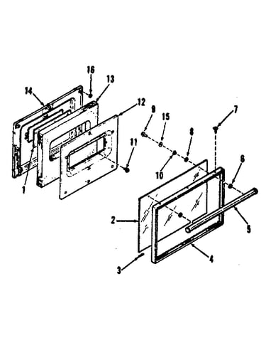 Oven door section