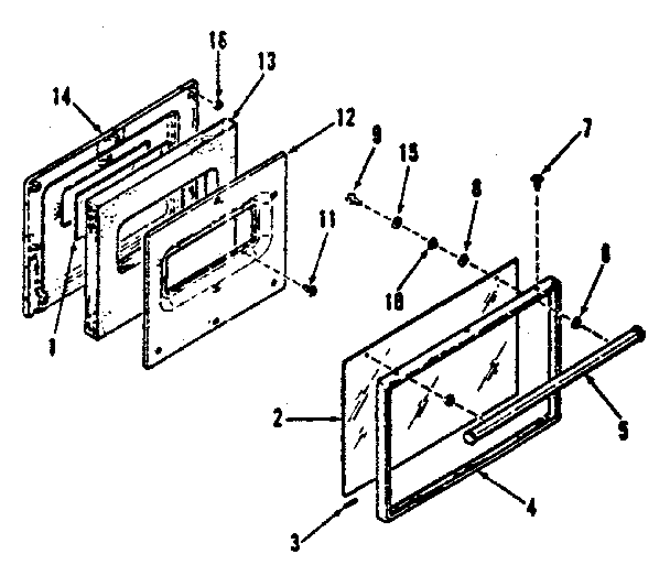 Oven door section