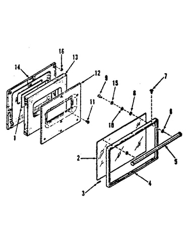 Oven door section
