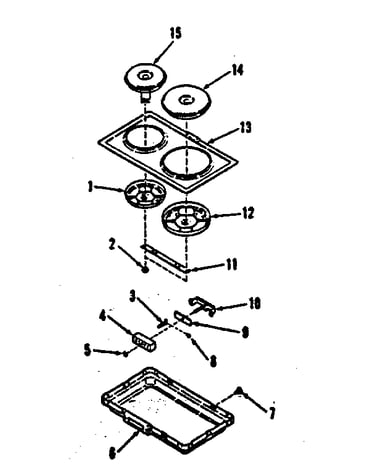 Electric hob element module kit 4998530 & 4998630