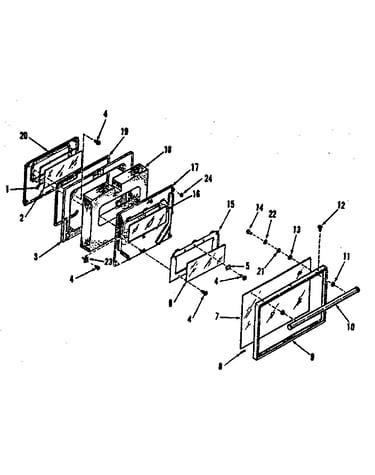 Oven door section
