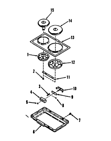 Electric hob element module kit 4998530 & 4998630